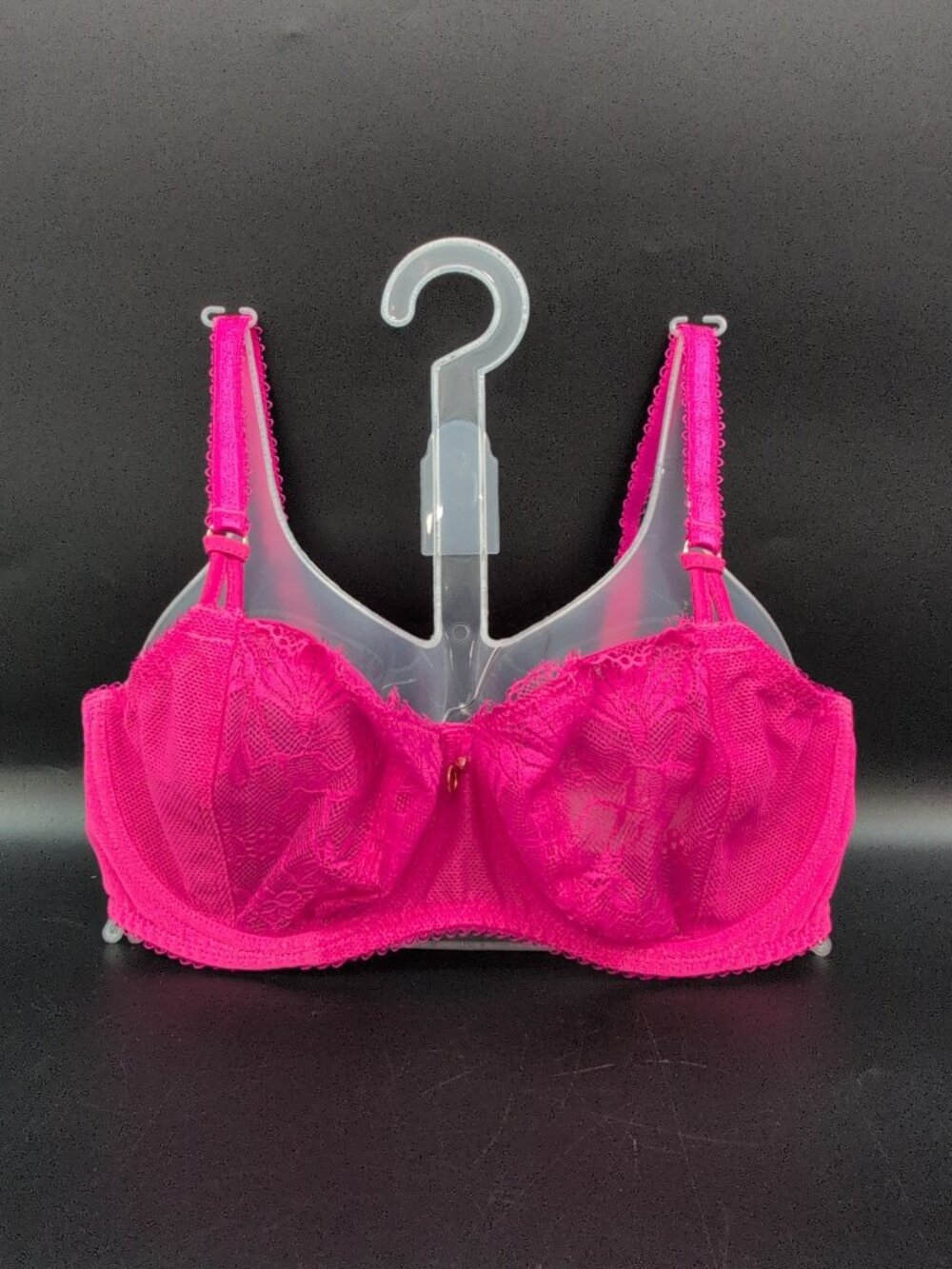 Freya Fascinate Underwire Unlined Balconette Lace Bra 30DDD Hot Pink